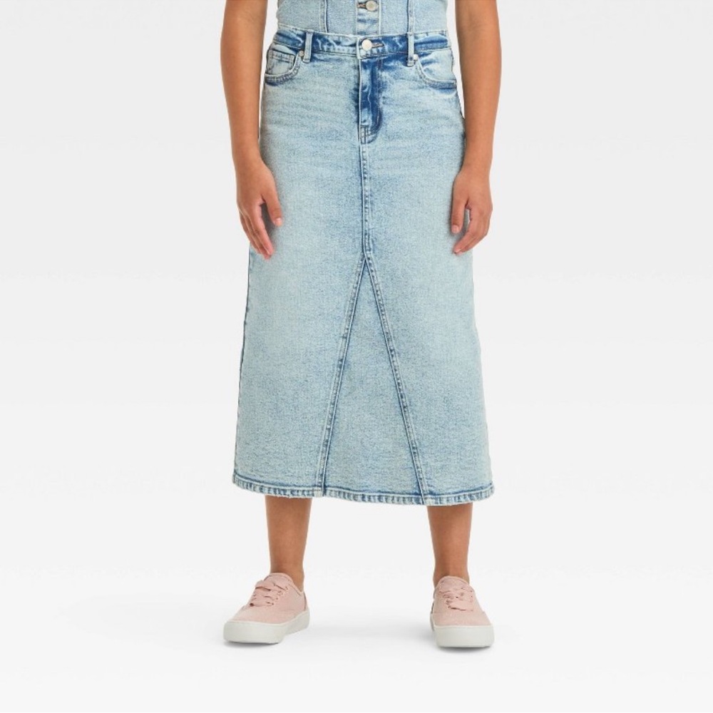Art Class Denim Midi Skirt - Picture 2 of 11